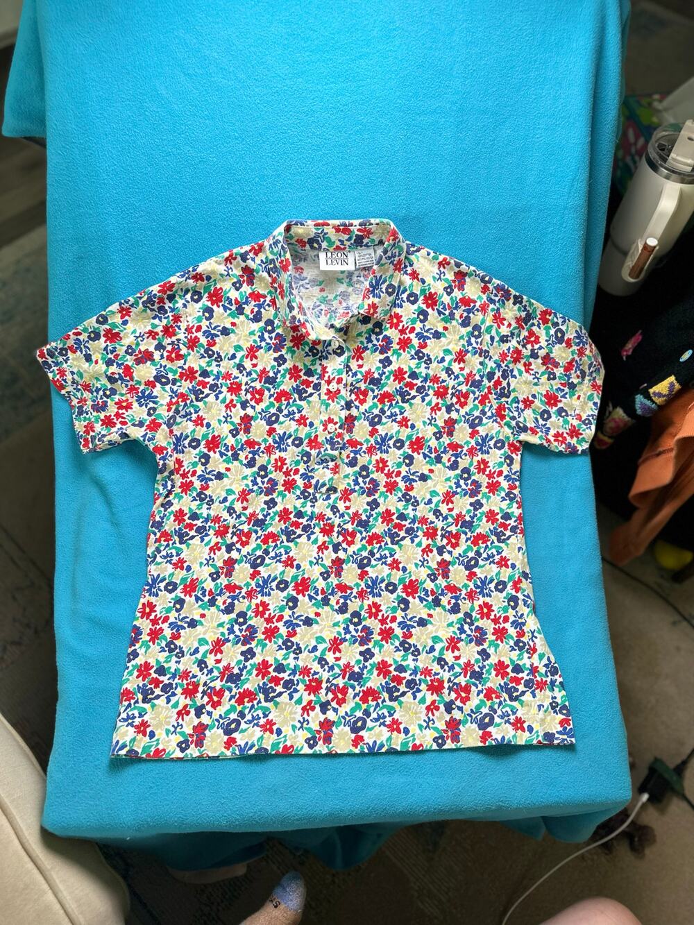 Leon Levin Floral Blouse sz L